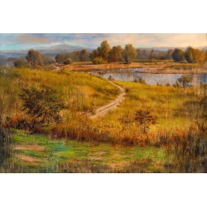 Tahir Bilal Ummi, 60 x 80 Inch, Oil on Canvas, Landscape Painting, AC-TBL-136